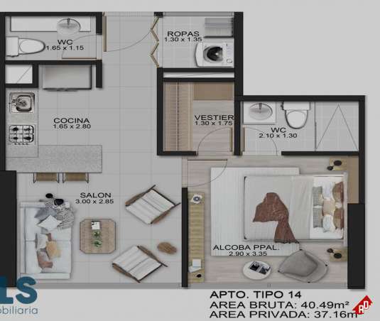 Apartamento para Venta en San Nicolas. Municipio Rionegro - $335.000.000 - 252021