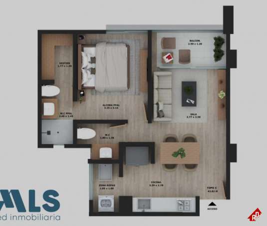 Apartamento para Venta en Urbano (La Ceja). Municipio La Ceja - $370.000.000 - 252310