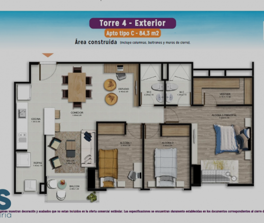 Apartamento para Venta en Calasanz. Municipio Medellin - $680.000.483 - 252467