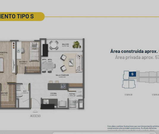 Apartamento para Venta en Rincón de Santos. Municipio Bello - $395.130.000 - 254911